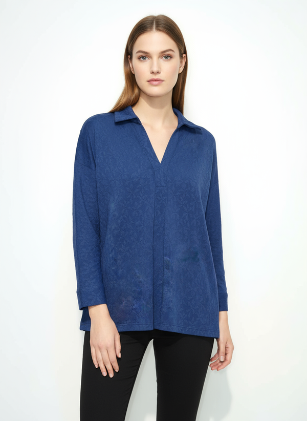 Modra Bluza s Teksturom